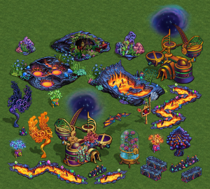 Fantasy Kingdoms (Facebook) - Asset Creation: Lava Set